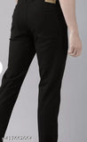 Trendy men's black regular slim fit mid rise jeans