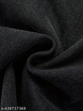 Men's straight fit zippered black jeans