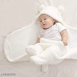 Fleece unisex baby swaddlers, pack of 2 for newborns (0-12 months) - BABYZONE, India