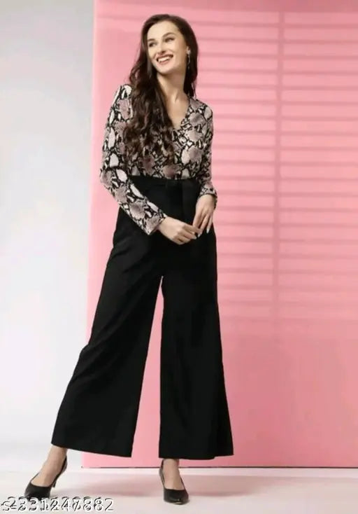 Lycra printed net jumpsuit for women and girls, trendy Bollywood style, size XS-XXXXL