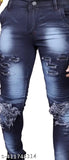 Ripped black denim casual style fashion women