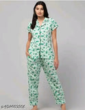 Cotton night suit set, comfortable and high-quality pyjamas for women and girls, printed design, Made in India