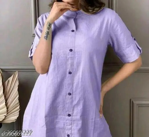 Purple Kantha Cotton Coord Set for Women, Indian hand-crafted purple kurta and palazzos for all ages, solid design