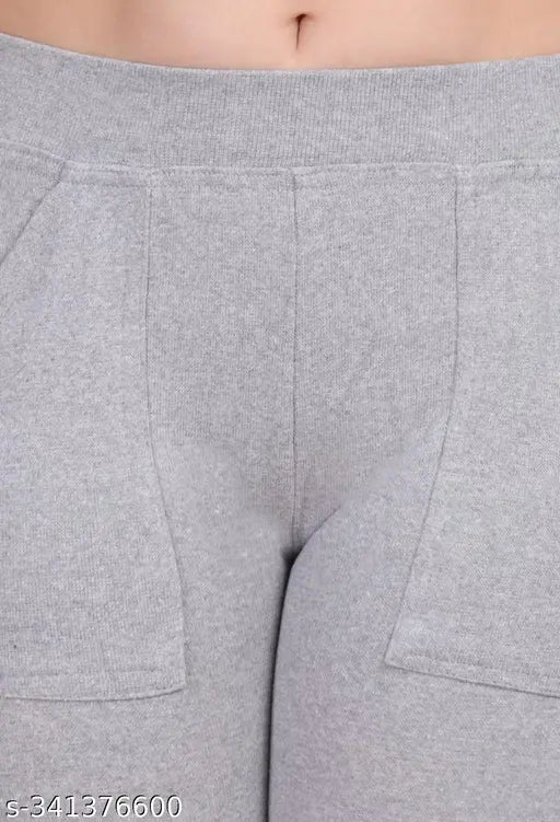 Cotton blend solid pocket ankle jeggings combo, breathable, soft and stretchy for casual outdoor wear. Comes in sizes 26-32 inches