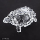 Original crystal turtle Vastu showpiece for career & luck, handmade in India (4.5cm x 3cm x 3cm)
