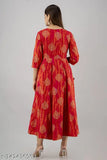 Orange and pink embroidered anarkali kurta