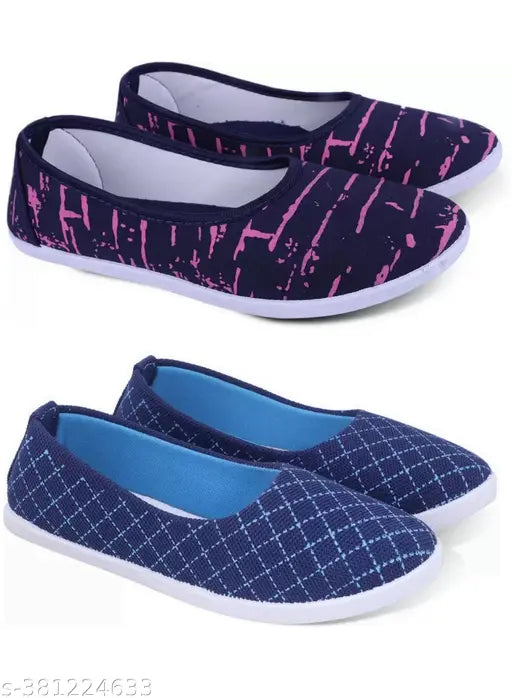 Synthetic printed ballet flats for women & girls - GASTICA Bellies, India