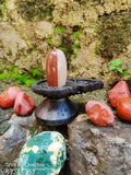 Shiva Lingam with jade base for home daily worship