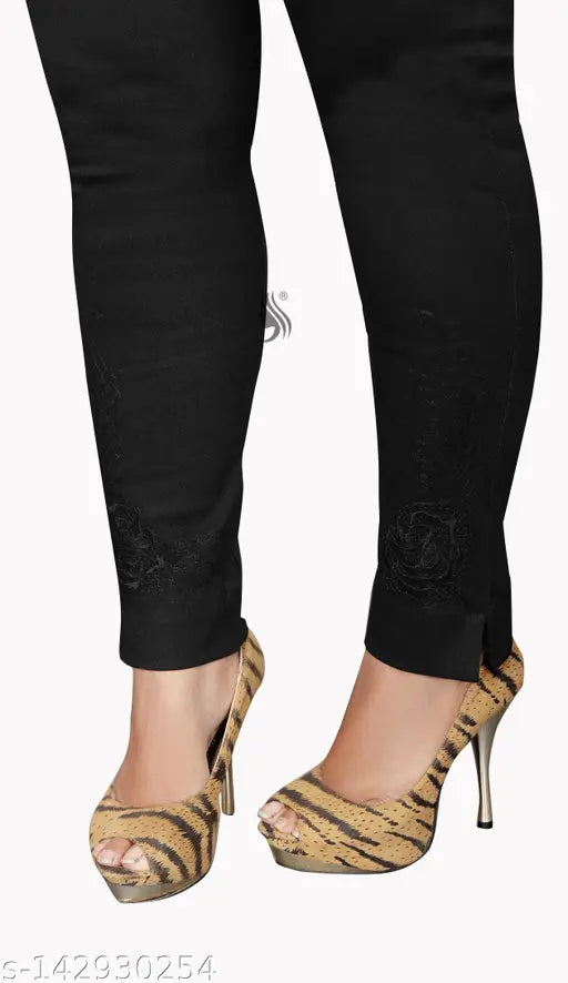 Winter Special women's embroidered denim pants, slim fit, ankle length, stretchable Lycra fabric - versatile party or daily life wear
