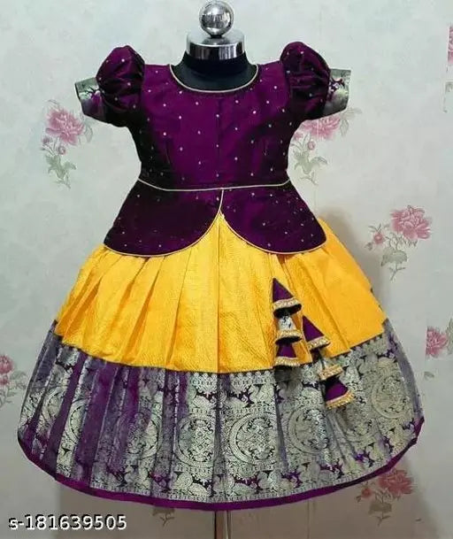 Tinkle Elegant Kids Girls Lehenga Cholis: Art Silk & soft silk with floral stitch, ready for festivals, parties, weddings