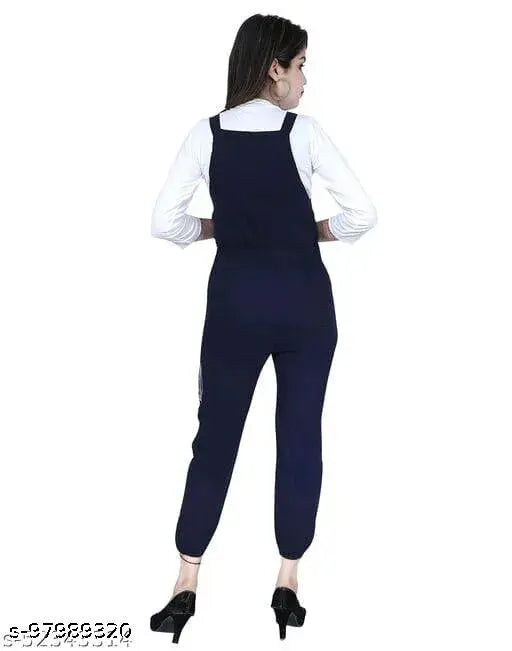 Girls cotton linen printed dungaree jumpsuit with three-quarter sleeves, size N (XS/M/L). Comfortable and versatile party dress for girls in India
