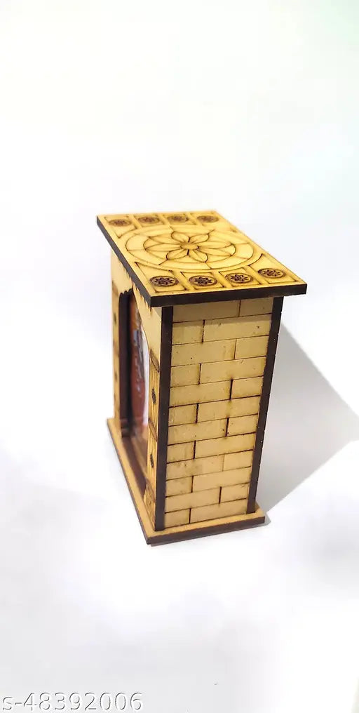 High Quality MDF Khatu Shyam Mandir for car dashboard, antique design with laser cutting, Indian art form