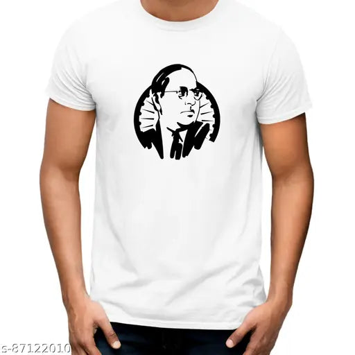 Dr Ambedkar Dhamma Chakra T-shirt, printed polyester for men/women. DryFit, short sleeves, India-made
