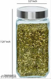 Clear glass jar pack of 6 with silver metal lid and handle for kitchen