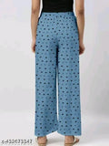 Royal blue printed cotton pyjamas, set of two, women's style