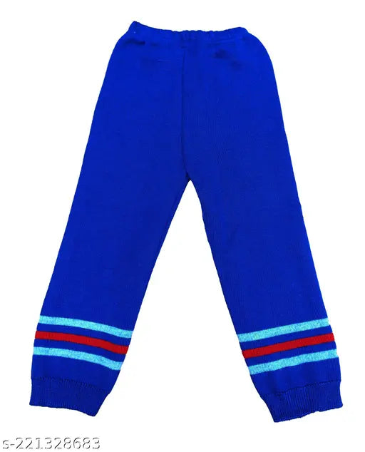 Colorblocked woolen sweater pyjama set for kids winter wear, 18-24 months size