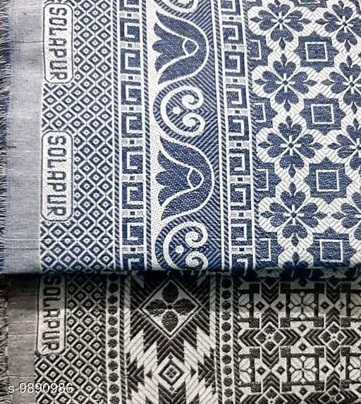 Solapur cotton blanket single, soft and cozy Indian fabric for a warm home