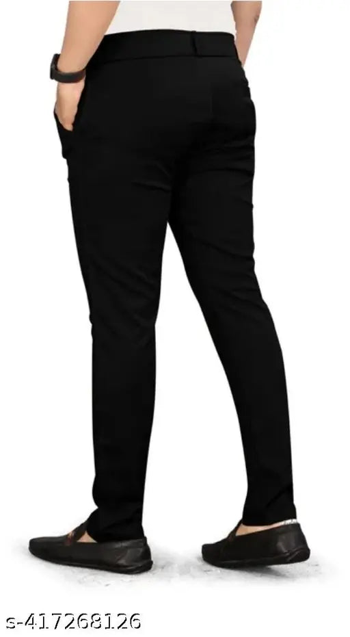Cotton mid-rise black jeans for men, trendy and comfy with a slim fit, modern wash pattern. Size 28, 30, or 32 (28in/40in/35in, 30in/40in/37in, 32in/40in/39in). India-made black denim wear for men