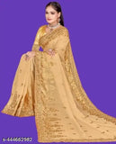 Gold embroidered silk saree