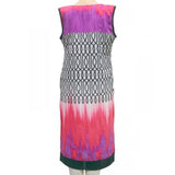 Women's multi-color synthetic kurtis, rayon material, XL size with mandarin collar & 3/4 sleeves
