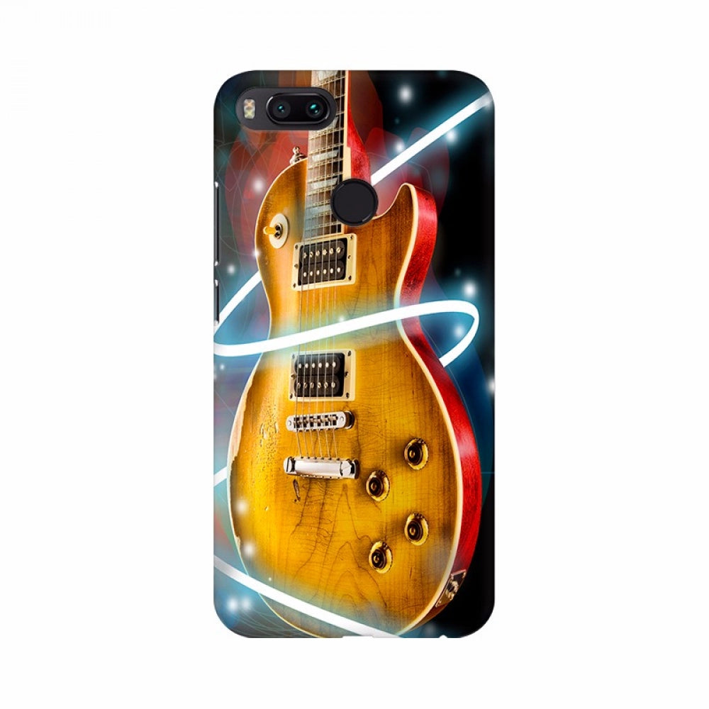 Goldish musical guitar mobile case cover - 100% brand new, lightweight with special design, protective for all phone models, perfectly shaped holes for buttons and camera access