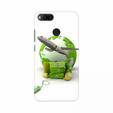 Green aeroplane-shaped mobile case cover for all phones, durable and lightweight design, protective against scratches and bumps
