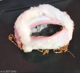 Furry pink tiny small purse with chain strap