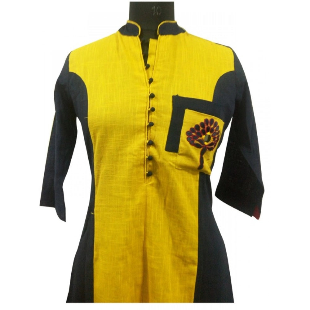 Women's cotton kurtis set, multi-color options, breathable 42 inches long, round neck, 3/4 sleeves