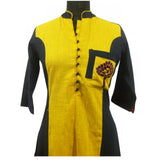 Women's cotton kurtis set, multi-color options, breathable 42 inches long, round neck, 3/4 sleeves