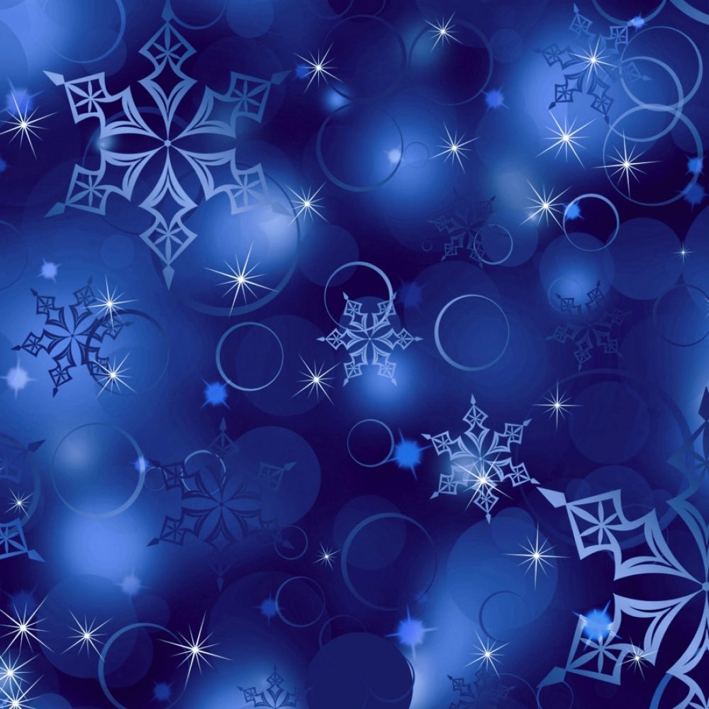 Blue Classic Wallpaper Mobile Case Cover: Sparkly snowflakes on a blue, glossy phone case.