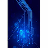 Blue color circuit mobile case, high-quality, lightweight protection for all phones, with cutouts for buttons, lens, and camera accessibility