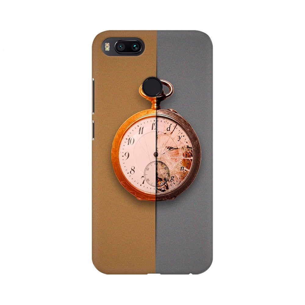 Two-dimensional clock mobile case cover - high-quality, lightweight design for all phone models protecting against scratches and bumps with accessible buttons, lens, and camera holes