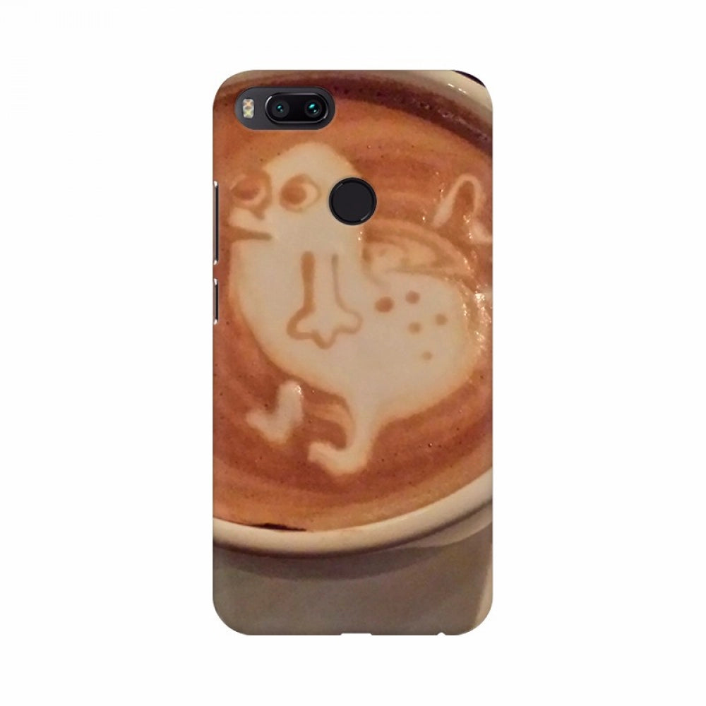 Cream duck-patterned lightweight mobile case cover for all phones, protecting against scratches and bumps with access to buttons, lens, and camera