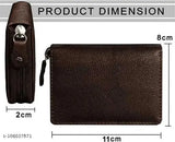 Premium faux leather wallet, 5-compartment ATMcard holder, solid design, men/women credit card holder (11cm x 8cm), Made in India