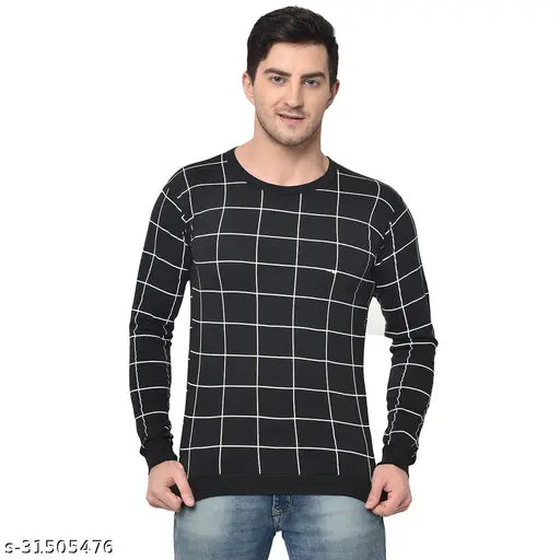 Grey melange cotton blend hooded t-shirt pack 3 for men - Vimal Jonney Indian fashion