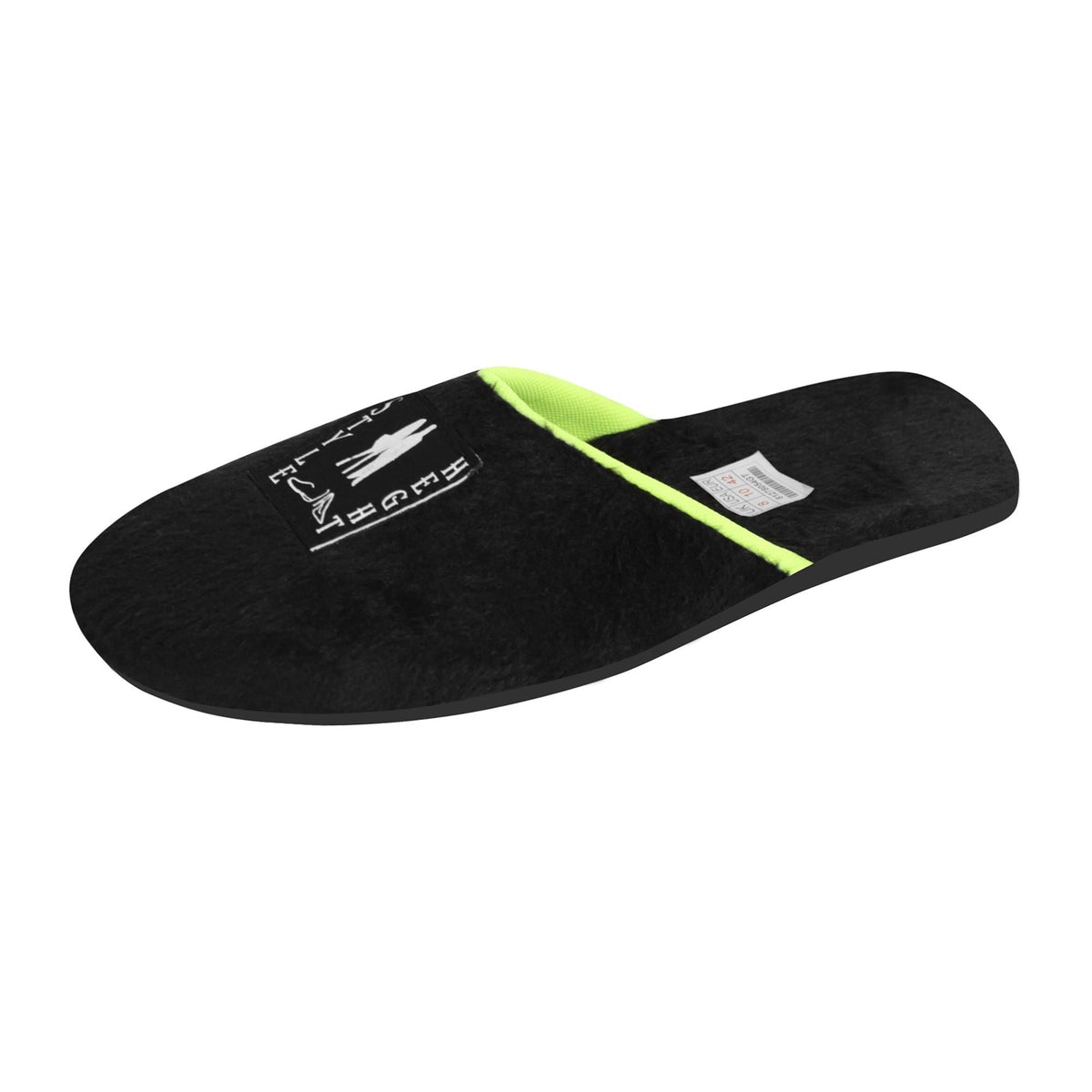 Synthetic black sliders for men, UK/IND size 6, US size 7, EURO size 40. Casual footwear in black, airmix sole