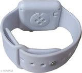 Beautiful kids unisex watches with white straps and button closures