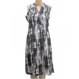 Black and white rayon kurtis for women, breathable 36 inches with v-neck and 3/4 sleeves