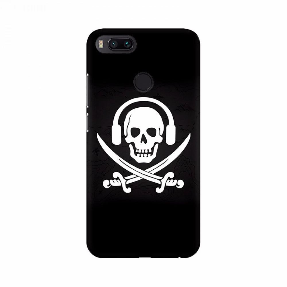 Black polymer dangerous skull mobile case cover for all phones, offers scratch and chip protection