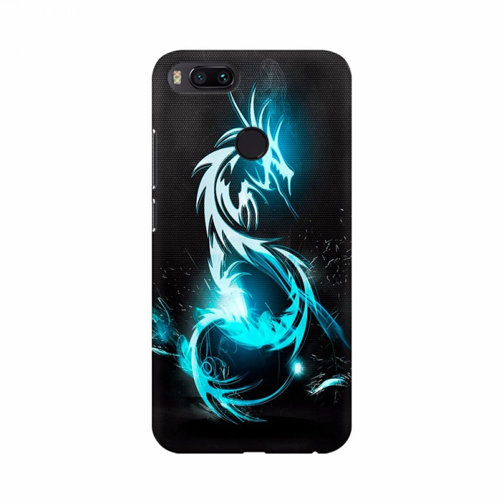 3D blue dragon phone case, clear shell, decorative mobile case cover.
