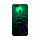 3D Green Mobile Case Cover: Futuristic, transparent case with neon green lines.