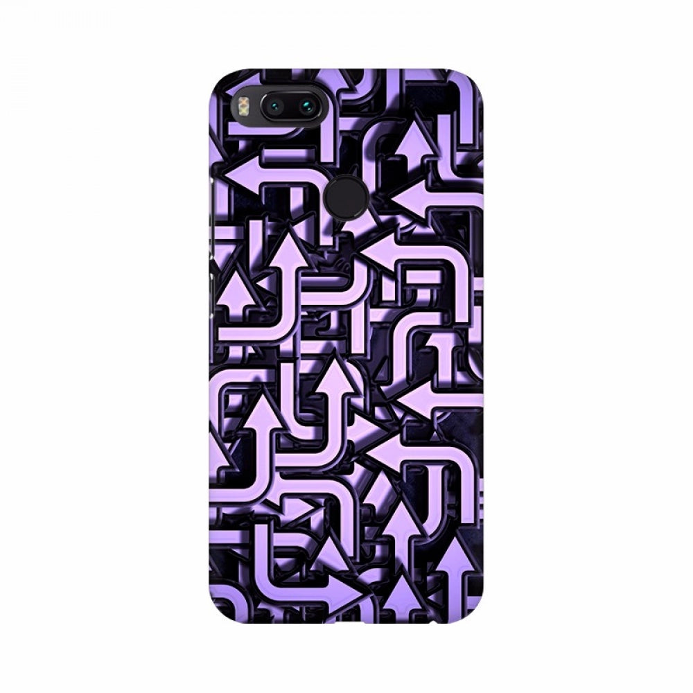 Purple color arrow design mobile case, lightweight and durable, fits all phone models, protects against scratches and damage