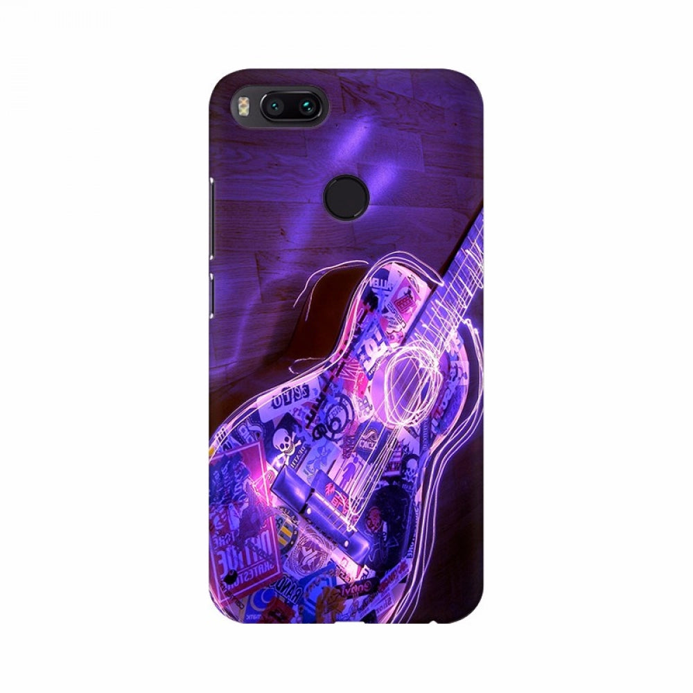 Purple color lightweight guitar mobile case cover for all phone models, protects from scratches and bumps with accessible buttons, lens, and camera