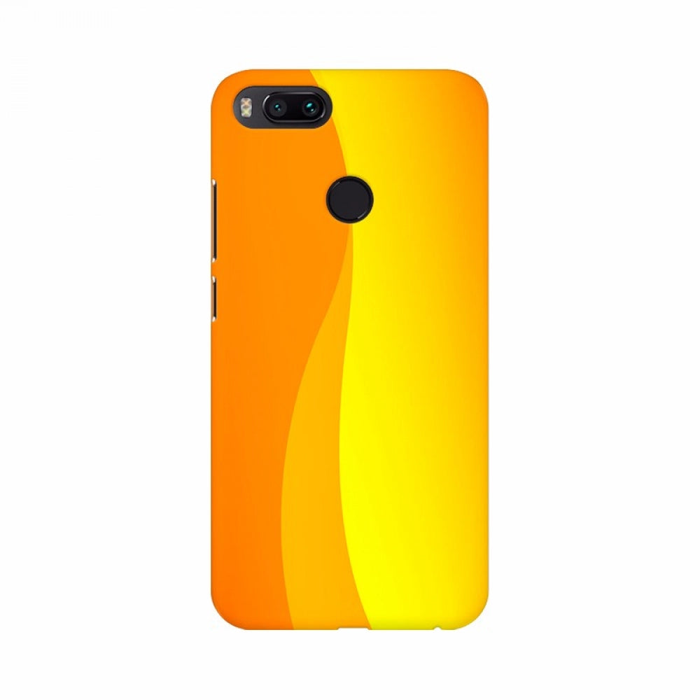 Orange Curve Shape Mobile Case Cover - High-quality, lightweight phone protection for all models, perfectly fitting with shaped holes for buttons and camera access