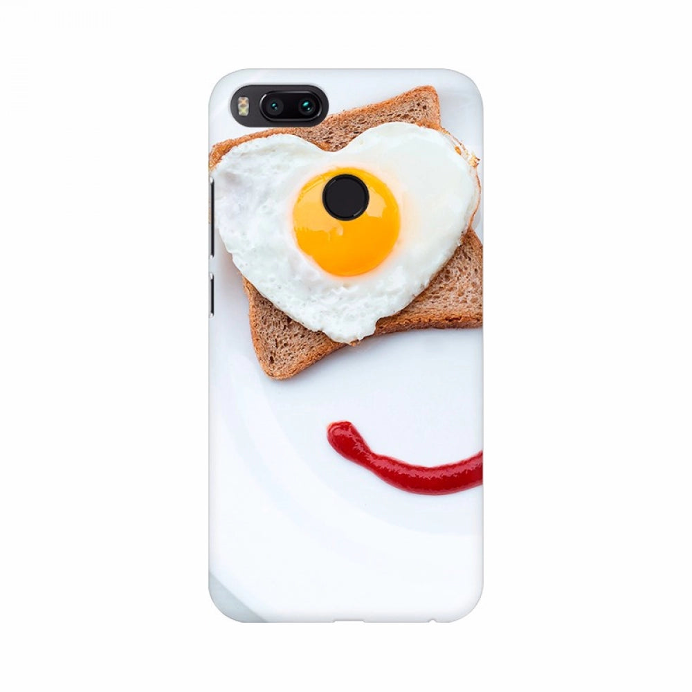 Black emoji breakfast phone case, soft silicone material.