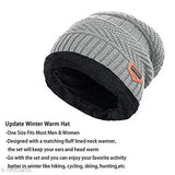 Grey wool cap set, two free size balaclavas with neck muffler, Indian handcrafted winter essentials