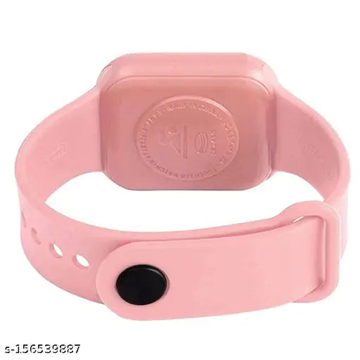 Pink LED sports watch, automatic, with dual tone design and multi function capabilities