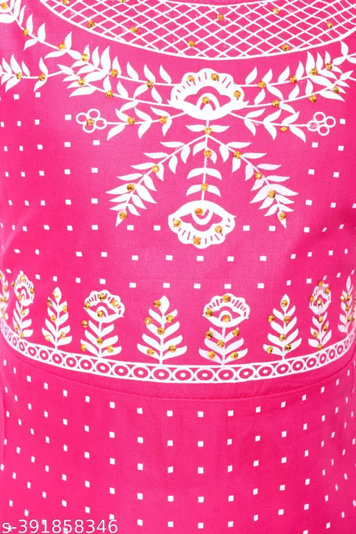 Rayon print Kurti Palazzo Set with Dupatta, Indian fashion for kids aged 1-11 years