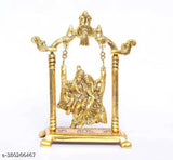 Metal statue of Lord Radha Krishna Swing, handcrafted by Shri Ganesh ji Enterprise, Indian origin