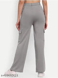 Grey cargo pants, girl, cool comfort, full of pockets, drawstring